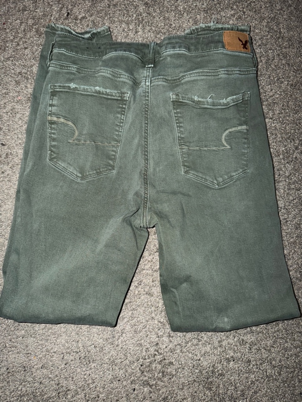 American Eagle Outfitters Women's Skinny Jeans in Olive - Picture 9 of 10